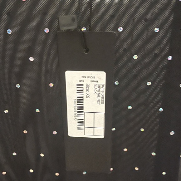 NWT MOTEL Batis Maxi Dress in Crystal Net Black Sheer - Picture 14 of 14